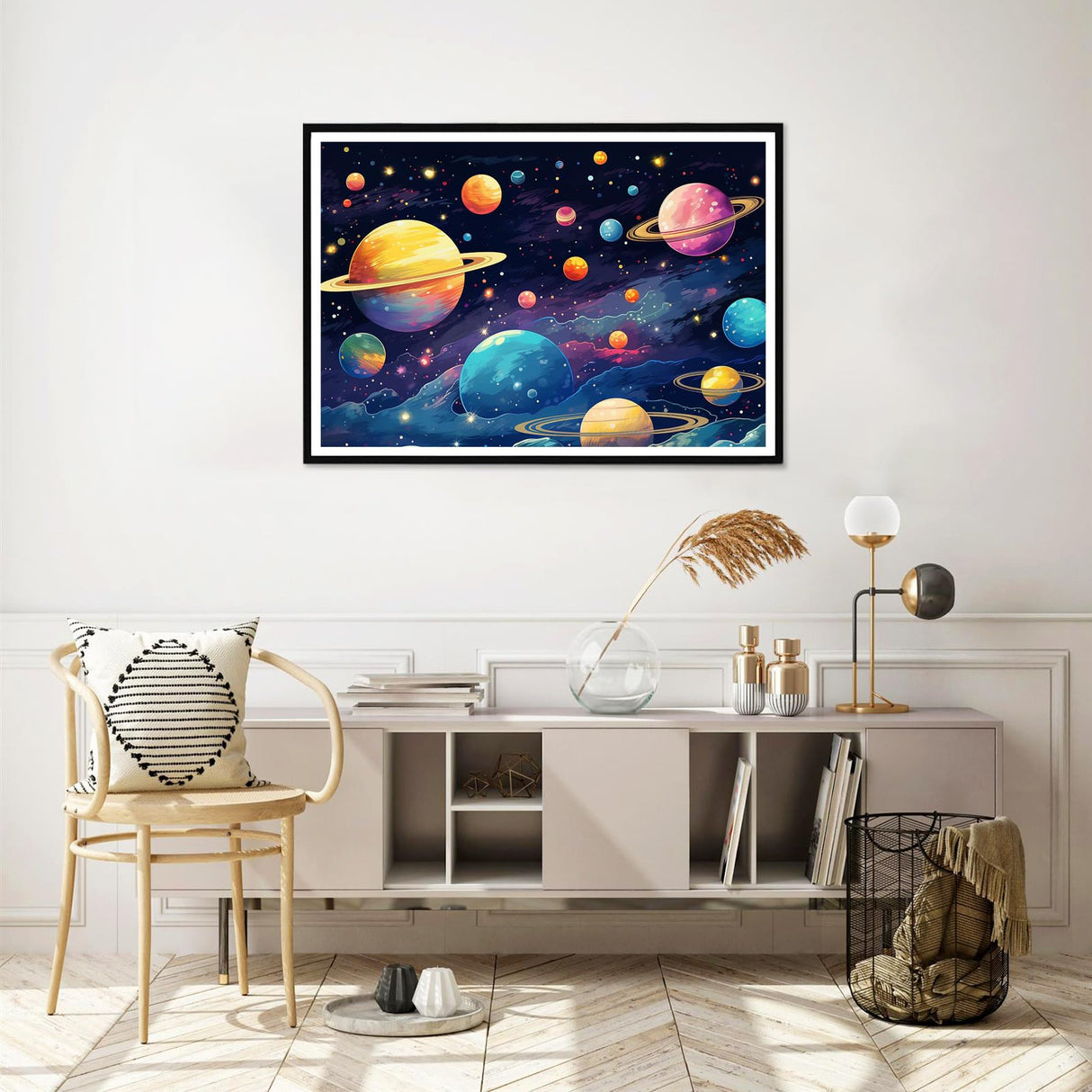 Yomiie 5D Diamond Art Painting Kits Universe Full Drill by Number Kits, Solar System Paint with Diamonds Art Milky Way Galaxy Rhinestone Embroidery Craft for Home Room Decoration (12x16inch) Yomiie