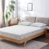 IULULU Queen Mattress in a Box, 8 Inch Memory Foam Mattress with Breathable Bamboo Cover, Green Tea Queen Size Mattress Made in USA for Cool Sleep, Medium Firm, CertiPUR-US Certified White IULULU