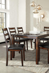 Signature Design by Ashley Coviar 6 Piece Dining Set, Includes Table, 4 Chairs & Bench, Dark Brown Signature Design by Ashley
