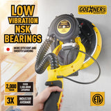 Drywall Sander, Electric Drywall Sander with Vacuum, Automatic Dust Removal, 7 Variable Speed, 900-1800RPM, 26’ Power Cord, Labor-Saving Handle and Patented Fixture for Ceiling Sanding, LED Light Gioventù