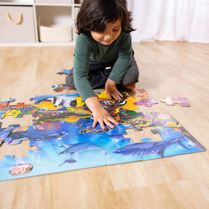 Melissa & Doug Underwater Ocean Floor Puzzle (48 pcs, 2 x 3 feet) - FSC Certified