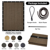 Artpuch 90% Sun Shade Cloth, 10 x 14 FT Pergola Shade Cover Canopy with Grommets, Sun Screen Fabric Tarp for Patio, Outdoor, Garden, Backyard, Mocha Artpuch