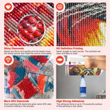 HEIBAGO Tiger Diamond Art Kits for Adults Beginners, 5D Diamond Painting Animal Kits, DIY Full Round Drill Diamond Dots Paintings Picture Gem Art Craft for Home Wall Decor 12x16 Inch HEIBAGO