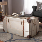 Baxton Studio Bechet Storage Trunk, Silver Baxton Studio