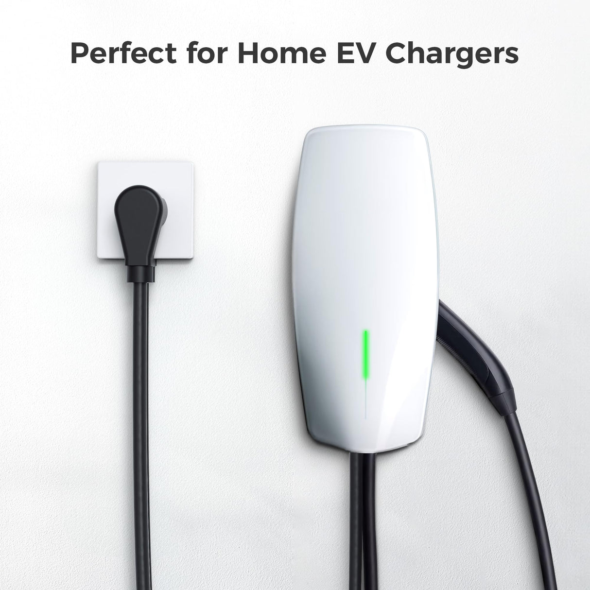 Cable Matters 4 Prong to 4 Wire Range Cord 10 ft, Heavy Duty 6/8 AWG, 50 Amp Cord, Compatible with Tesla Charger/EV Charger / J1772 Charger (NEMA 14-50P to 4-Wire) Cable Matters