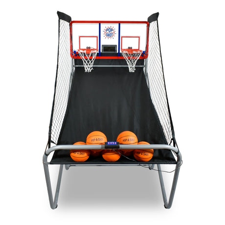 Pop-A-Shot - Indoor/Outdoor Dual Shot | Arcade Basketball Fun, Inside or Out | Sensor Scoring | 16 Game Modes | 7 Balls | Foldable Storage l for All Players Pop-A-Shot