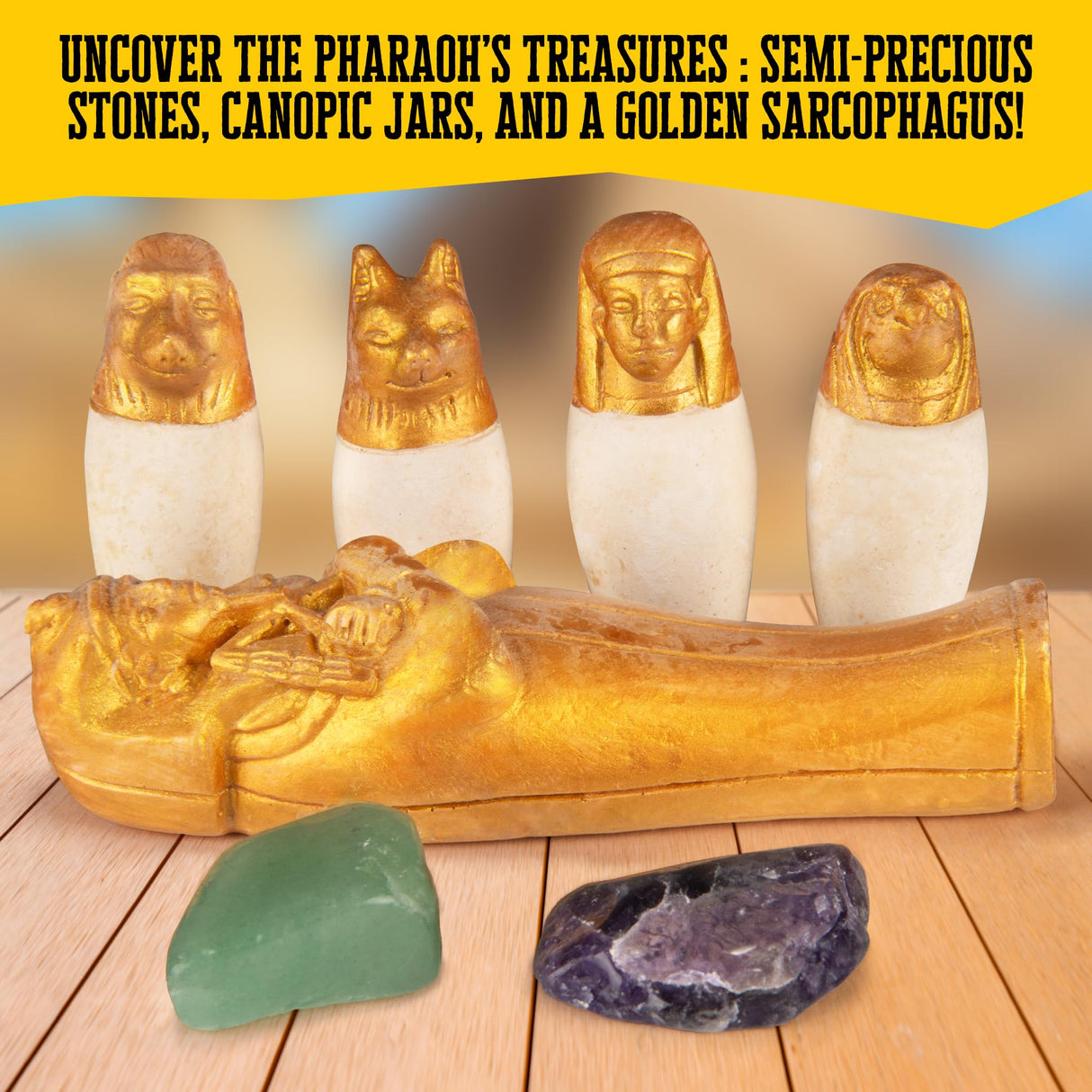Thames & Kosmos I Dig It! Treasure – Egyptian Artifacts Excavation Kit | Explore Archaeology, Ancient Egypt & Hieroglyphics | Dig Out Collectible Relics & Minerals | Safe, Fun Educational Activity Thames & Kosmos