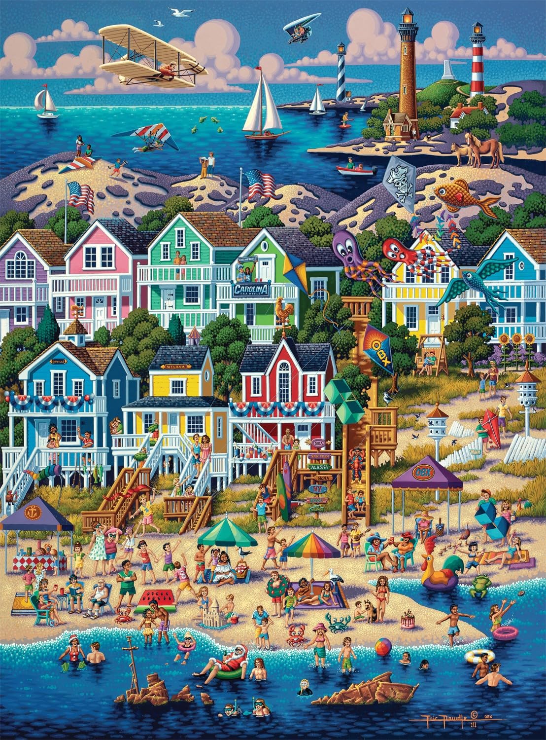Buffalo Games - Dowdle - Outer Banks - 1000 Piece Jigsaw Puzzle for Adults -Challenging Puzzle Perfect for Game Nights - Finished Size is 26.75 x 19.75 Buffalo Games