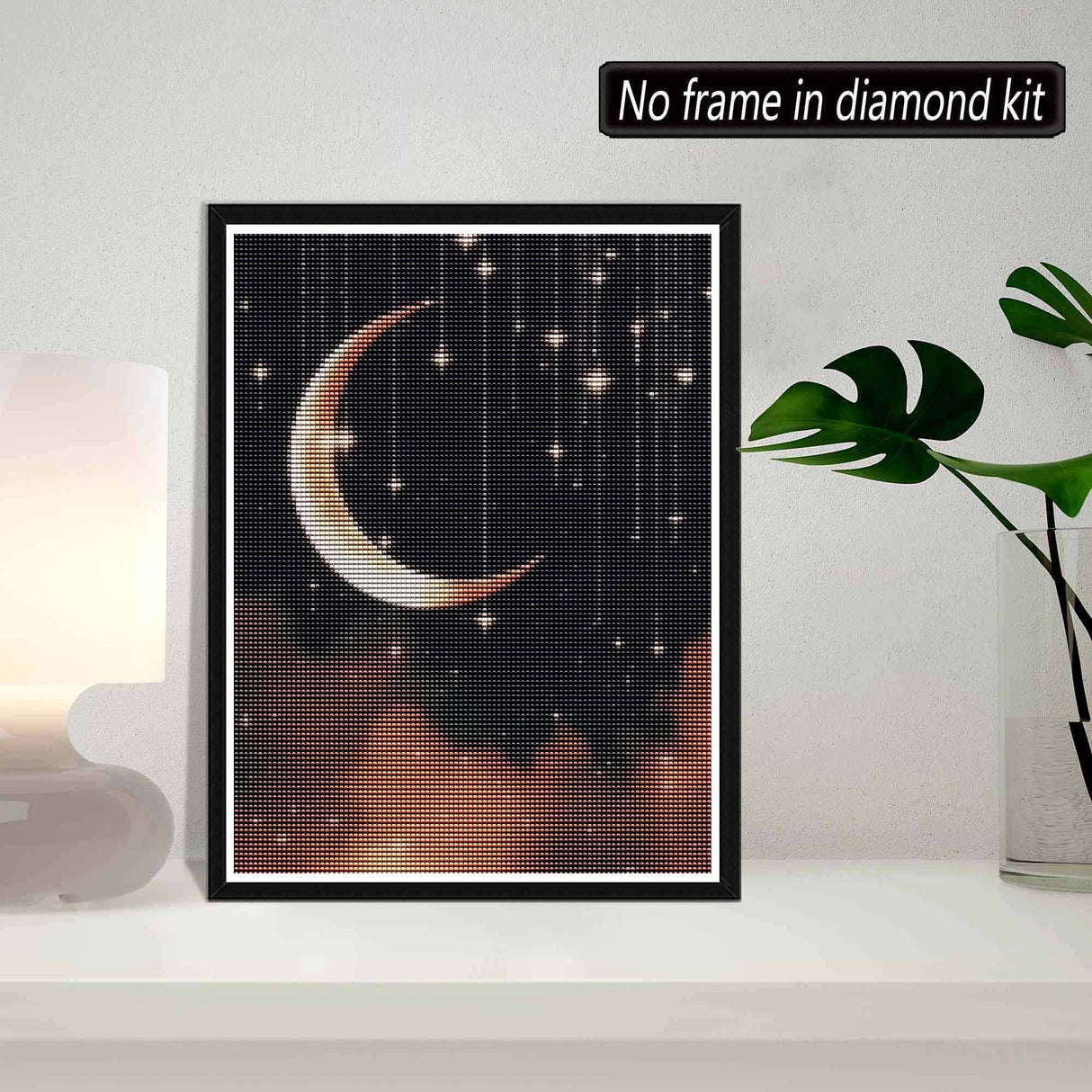 SKRYUIE 5D Meteor Diamond Painting Kits - DIY Diamond Art Kits for Adults Moon, Full Round Drill - Crystal Cross Stitch - Adults Craft for Wall & Office Decor - 12x16inch SKRYUIE