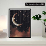 SKRYUIE 5D Meteor Diamond Painting Kits - DIY Diamond Art Kits for Adults Moon, Full Round Drill - Crystal Cross Stitch - Adults Craft for Wall & Office Decor - 12x16inch SKRYUIE