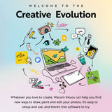 Wacom Intuos Small Bluetooth Graphics Drawing Tablet, Portable for Teachers, Students and Creators, 4 Customizable ExpressKeys, Compatible with Chromebook Mac OS Android and Windows - Pistachio Wacom