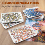 Nariolar 11.5 x 8.3 in Puzzle Sorting Trays Stackable, 6-Pack Puzzle Piece Sorter Trays for 1000/1500/2000 Pieces Nariolar