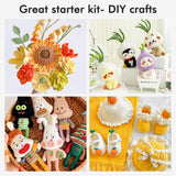 INSCRAFT 62 Acrylic Yarn Skeins, 2170 Yards, Perfect Crochet Beginner Kit for Adults INSCRAFT