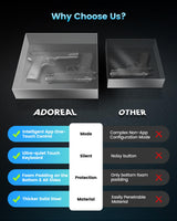 Adoreal Smart Biometric Gun Safe for Handguns, 4 Ways Quick-Access Fingerprint Gun Safe for Pistols, Fingerprint/Digital Keypad/Key/APP Gun Locks Box for 2 Guns, Sturdy Heavy Steel Construction Adoreal