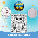 Kids Paint By Number Kits Age 8-12, 3 Pack 8x10 Inch Framed Canvas With 24x3ml Acrylic Pots, 6 Brushes, Painting Kits For Kids, Crafty By Numbers With Paint, 6-10 Year Old Girl Christmas Gift Jovial & Joyful