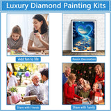 QINRUBB DIY Heart Diamond Painting Kits, Full Drill Butterflies Diamond Art Painting Kits for Adults Beginners, DIY 5D Love Painting by Numbers Dreamland Diamond Art Kits for Home Decor 12x16inch QINRUBB
