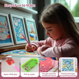 Gemozaic Diamond Art Kits for Kids with Frame, Dolphin Diamond Art for Kids Ages 4-6 for Gift Home Wall Decor (7x7inch) Gemozaic