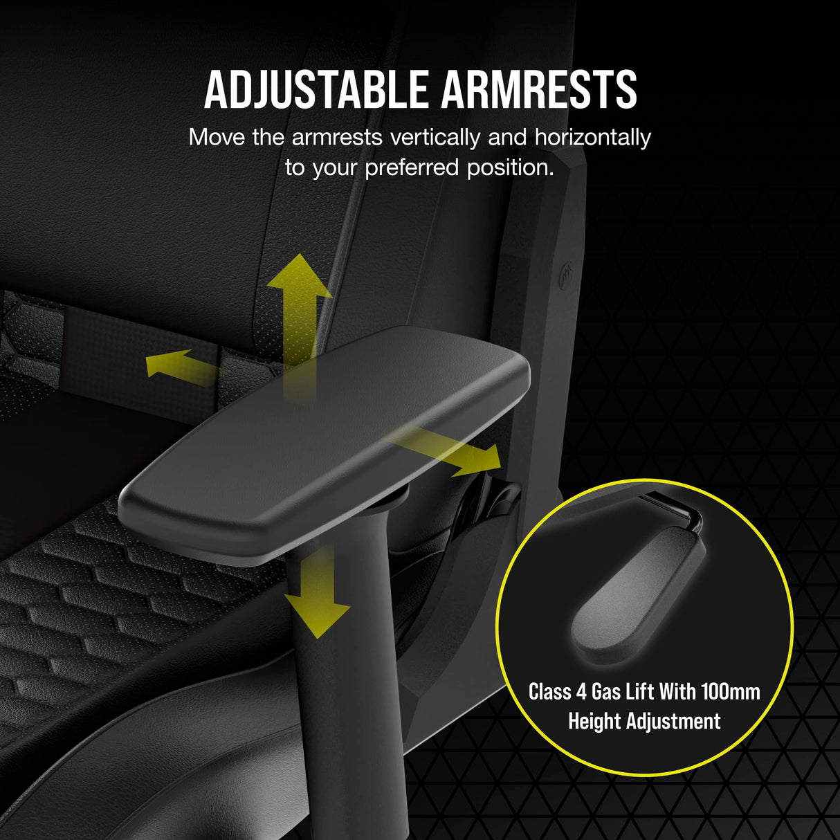 Corsair TC100 Relaxed Gaming Chair - Leatherette - Racing-Inspired Design - Lumbar Pillow - Detachable Memory Foam Neck Pillow - Adjustable Seat Height - Adjustable Armrests - Black Corsair