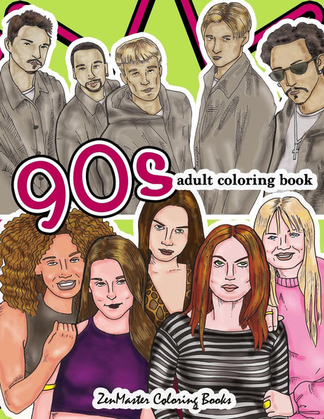 90s Adult Coloring Book: 1990s Inspired Coloring Book for Adults for Relaxation and Entertainment (Therapeutic Coloring Books for Adults) CREATESPACE