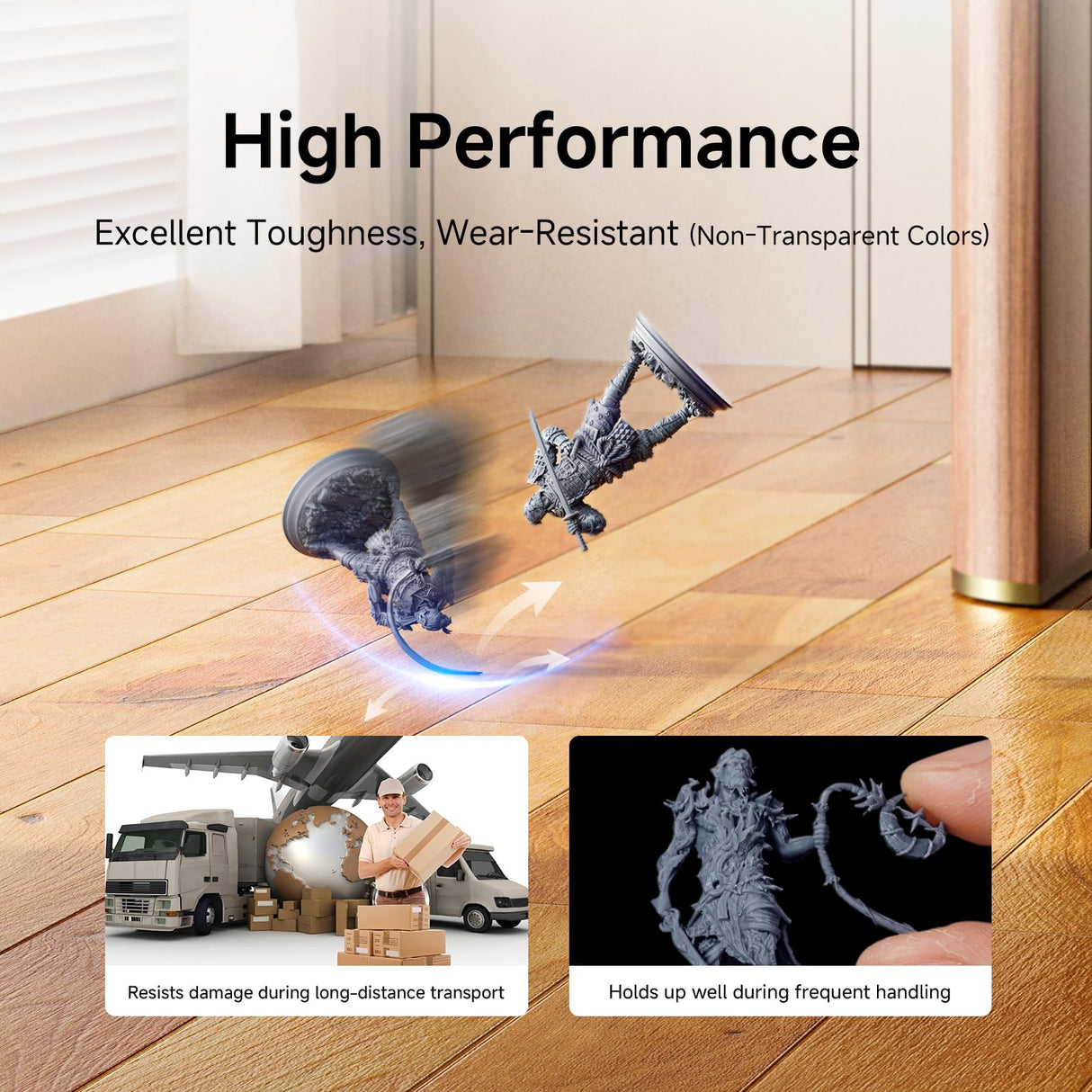 RESIONE Upgraded Water Washable 3D Printer Resin, Excellent Toughness High Precision Crack-Resistant Resin for 3D Printer,Low Deformation Resin, 1KG, Flame Orange RI RESIONE