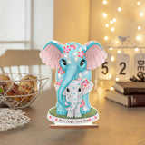 antor Elephant Diamond Painting Desktop Ornament DIY 5D Animal Diamond Art Tabletop Decoration for Home Living Room Office Table Top Christmas Gifts antor