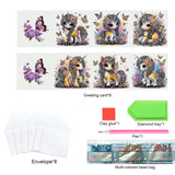 TDFERAN 6 Packs DIY Diamond Art Cards Unicorn Diamond Painting Cards Holiday Card Making Kit Diamond Art Cards with Envelopes Diamond Painting Greeting Cards for Holiday Birthday Thanksgiving Day TDFERAN