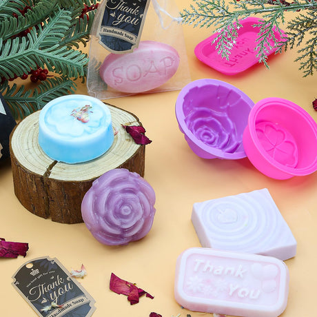 MuseLuxe Soap Making Kit for Adults & Kids - Soap Making Supplies with Melt and Pour - Base,6 Silicone Molds, Colorant,Fragrances,Dried Flowers,Gift Card,DIY Craft Kit for Beginners MuseLuxe