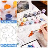 Bimkole Fish Paint by Number for Adults, DIY Oil Painting Kit on Canvas with Paintbrushes and Acrylic Pigment, for Paint by Numbers for Beginner, for Home Wall Decor (16x20Inch) Qm2833 Bimkole