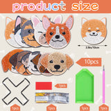 YLOLUL 10 Pcs Dog Shaped Diamond Painting Coasters Kits DIY Pet Dog with Holder for Beginners Adults and Kids Art Craft Supplies Gift YLOLUL