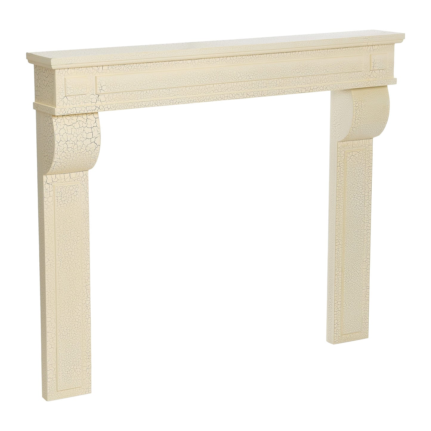 Creative Co-Op Lodge Fireplace Mantel, Distressed Cream