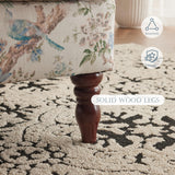 MELLCOM Floral Accent Chair, High Back Upholstered Armchair with Solid Legs, Leisure Single Sofa Chair for Living Room, Bedroom, Home Office, Light Blue Floral&Bird MELLCOM