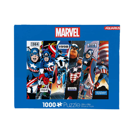 AQUARIUS Marvel Captain America (1000 Piece Jigsaw Puzzle) - Glare Free - Precision Fit - Officially Licensed Marvel Merchandise & Collectibles - 20 x 28 Inches AQUARIUS