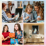 HEIBAGO Halloween Framed Paint by Numbers Kit for Adults, Ghost Paint by Numbers for Adults Beginner, Adult Paint by Number Kits on Canvas, Painting by Numbers for Gift Home Wall Decor 12 * 16 inch HEIBAGO