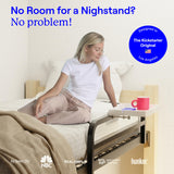 BedShelfie Bedside Shelf for Bunk Bed & Top Bunk, College Dorm Room Essentials, Loft Nightstand, Floating Bed Side Table Tray Storage, Dorm Room Decor by Smallish - (Flexfit Model, White) BedShelfie