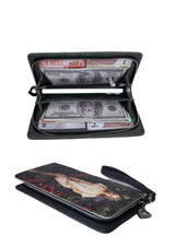 Youkang Sublimation Wallet Women's Zipper Card Holder Storage Bag Women's Travel Clutch Wristband DIY Craft (Grey) Youkang