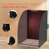 TOREAD Portable Far Infrared Sauna, 1 Person Full Body Sauna Tent with Heating Foot Pad & Folding Chair, Sauna for Infrared Home Spa, Time & Temp Remote Control (L 27.6’’ x W 31.5’’ x H 38.6’’) TOREAD