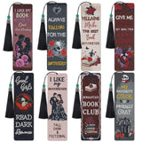 Sitsink Gothic Diamond Art Bookmarks - 8 Pcs Dark Romance Diamond Painting Bookmarks Horror Halloween Christmas Gifts for Women DIY Gem Art Rhinestone Crafts Kit for Women Sitsink