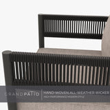 Grand patio 5-Piece Outdoor Furniture Set with Thick Cushions and Coffee Table, Wicker Sofa Conversation Set for Backyard, Beige Grand patio