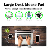 Samgula Gaming Mousepad Computer Desk Pad, Computer Desk Mats XXL Mouse Pad, Pc Gaming Mat Waterproof Non-Slip Rubber Base, 35.4" X 15.7" for Work/Game/Office Dark Wood, Vintage Natural Wooden Board Samgula