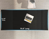 LVB Large Black Desk, 70.8” Long Computer Desk for Home Office, Modern Wide Executive Work Desk for Writing Study, Simple Wood Metal Computer Table Gaming Desk Workstation in Bedroom, Black Oak, 70 in LVB