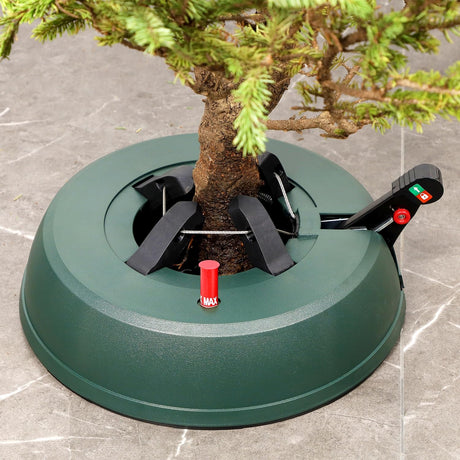 Blissun Christmas Tree Stand with Water Reservoir, Fast Clamp, Foot Pedal, Water Level Indicator, Fits up to 7FT Real Trees Blissun