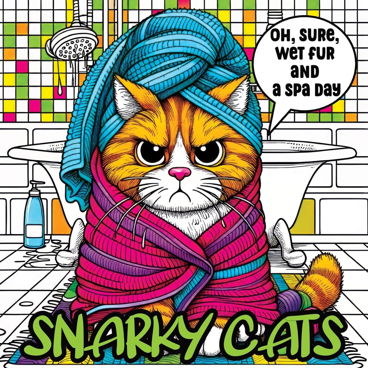 Cat Coloring Book for Adults: A Snarky and Sassy Collection for Cat Lovers Seeking Relaxation and Humor WoodArtSupply