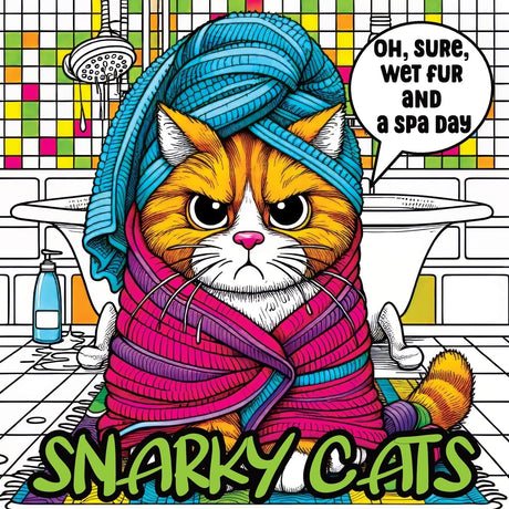 Cat Coloring Book for Adults: A Snarky and Sassy Collection for Cat Lovers Seeking Relaxation and Humor WoodArtSupply