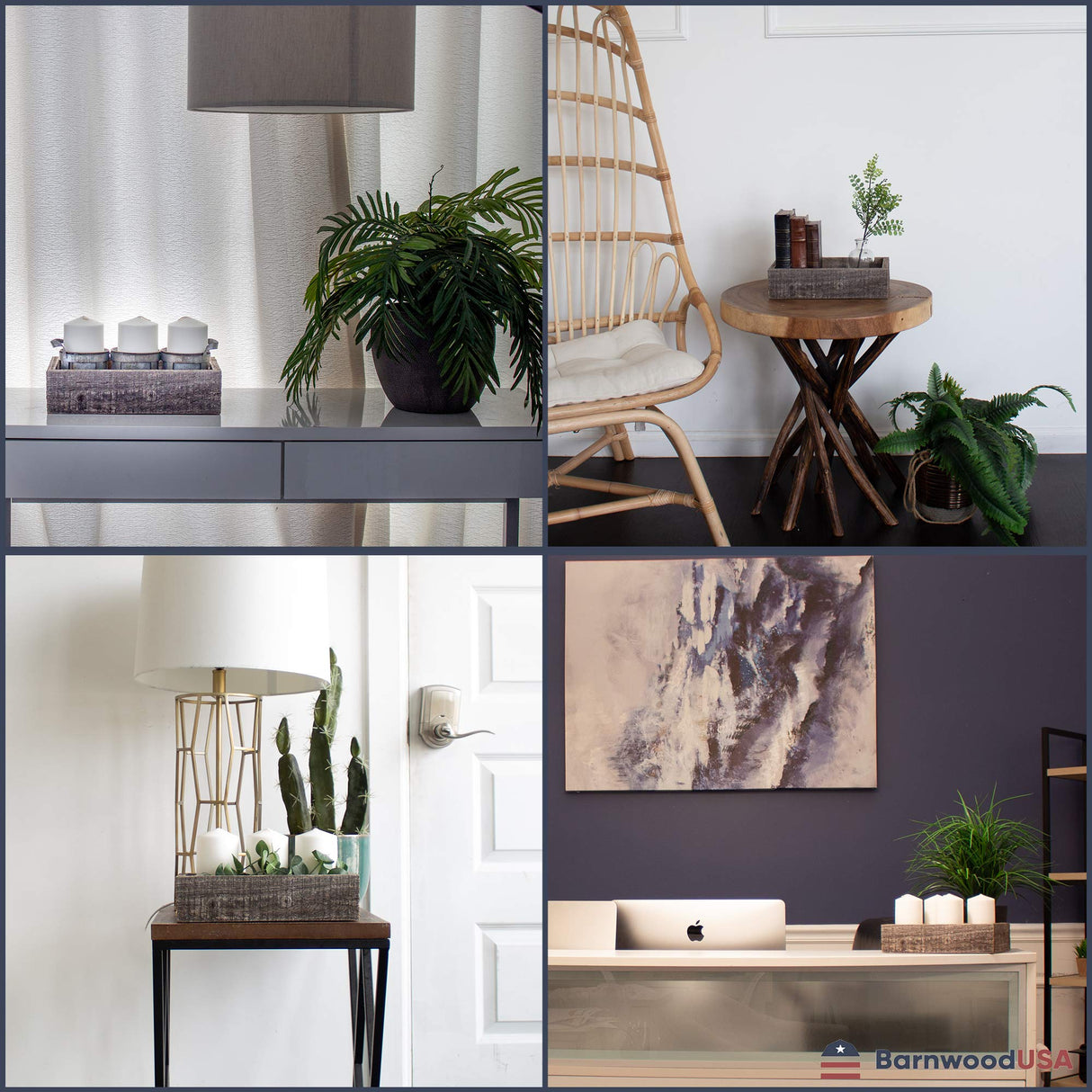 BarnwoodUSA Small Rustic Wooden Box | Best for Wood Flower Planter, Toilet Top Storage Boxes, and Table Decor Centerpieces BarnwoodUSA LLC