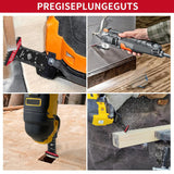 AMZWEI 16PCS Japanese Teeth Oscillating Tool Blade, CRV Extra Long Multi Tool Blade Kits for Wood Clean Cutting, Quick Release Oscillating Saw Blades Compatible with Dewalt Bosch Milwaukee Ryobi AMZWEI