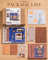 Rolife DIY Miniature House Kit Leisure Tea Time, 3D Book Nook Openable Bookshelf Decor for Adults, Mini Model House Kits, DIY Crafts Kit Halloween for Adults (Leisure Tea Time) Rolife