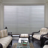 Radiance Cordless Outdoor Shades for Porch, Patio & Windows - Waterproof PVC Blinds for Indoor & Outdoor - Roll-Up Patio Privacy Screen for Diffuse Sunlight - White - 60" W x 72" L - (3320156) Radiance