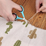 Asdirne Fabric Scissors, Scissors Set with Sharp Stainless Steel Blade and Soft Handles, Including Sewing Scissors, Craft Scissors and Embroidery Scissors, 3PCs, Blue/Black Asdirne