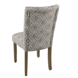 HomePop Parsons Classic Upholstered Accent Dining Chair, Pack of 2, Grey HomePop