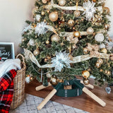 Blissun Christmas Tree Stand, Christmas Tree Holder, Xmas Tree Base Stand for Real Trees, Fits up to 8FT Real Trees, Green Blissun